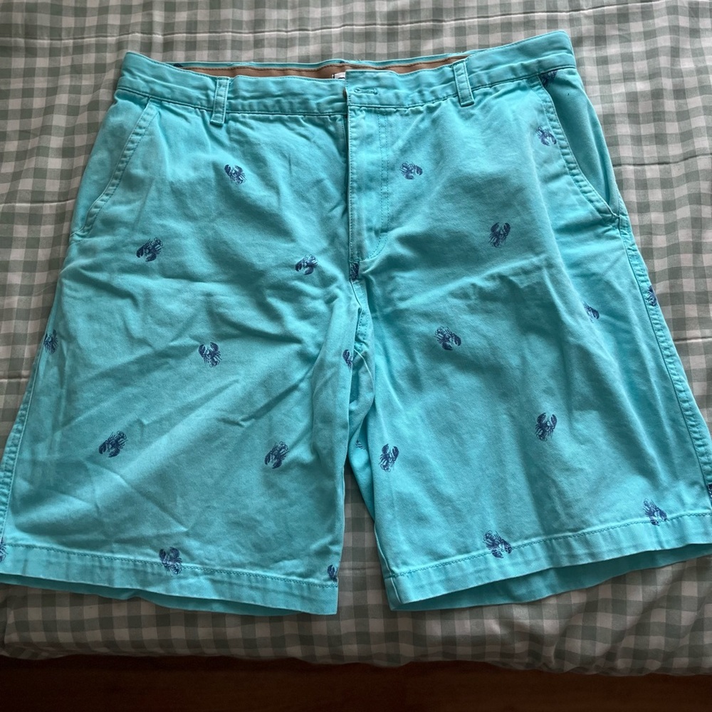 Izod Saltwater Aqua shorts with blue lobsters